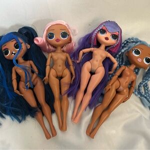 Omg lol lot dolls Vibrant Hair Fashion Doll Set Uptown Winter etc LN